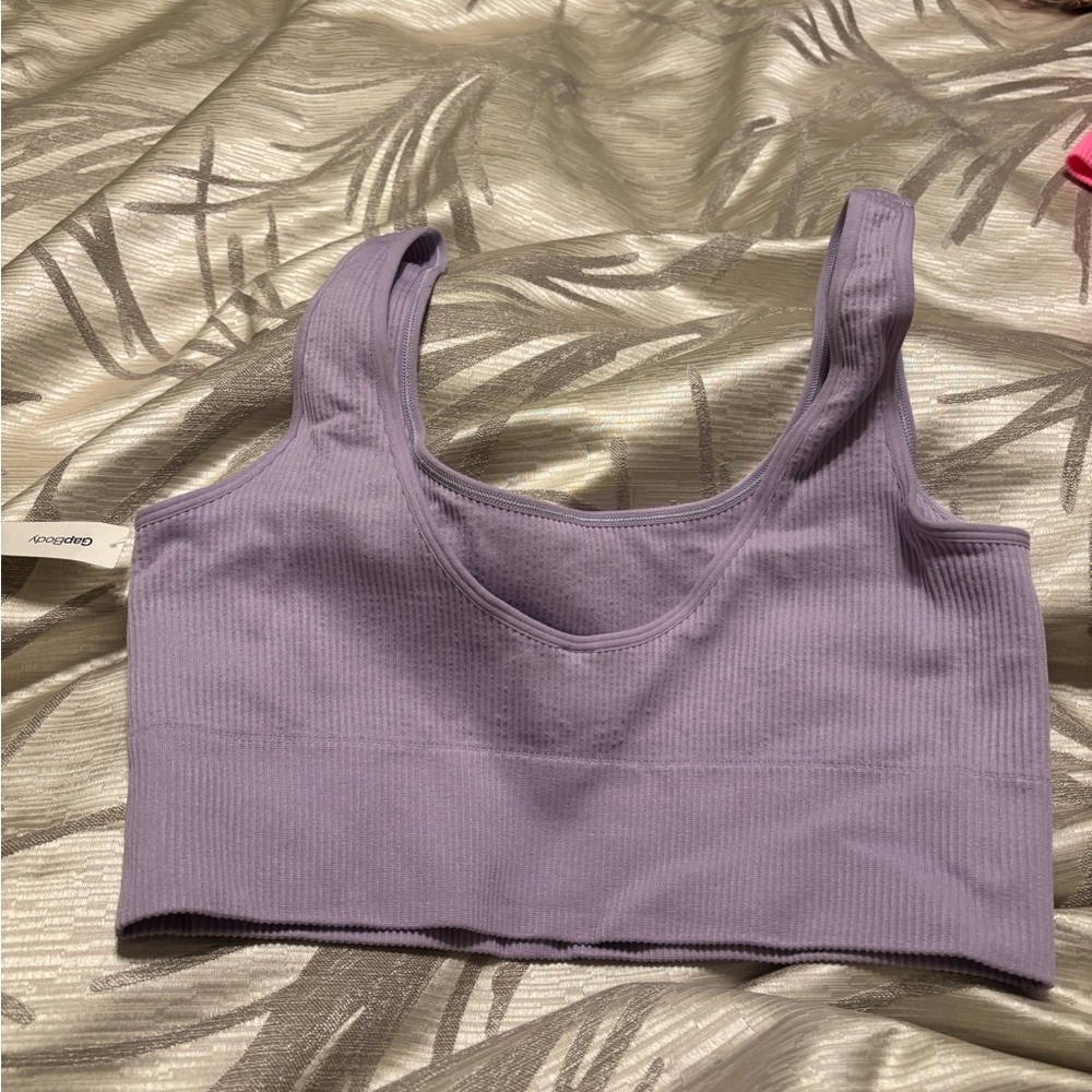 NWT GAP Seamless Ribbed XL Bralette Bundle in Periwinkle,Lavender,Pink,& Rose - Picture 6 of 10